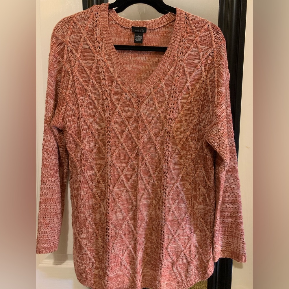 Rue21 Sweaters |V Neck Rue 21 Sweater | Color: Rose Pink | Size: L
